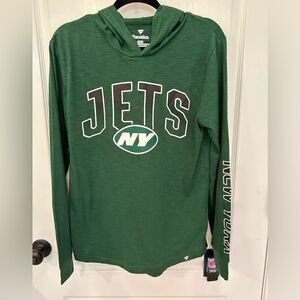 Fanatics New York Jets NFL Men’s Green Lightweight Hoodie Size Medium NWT New